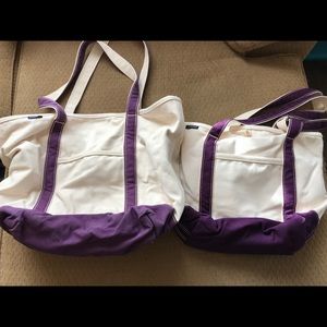 Set of TWO Land’s End Canvas Tote Bags